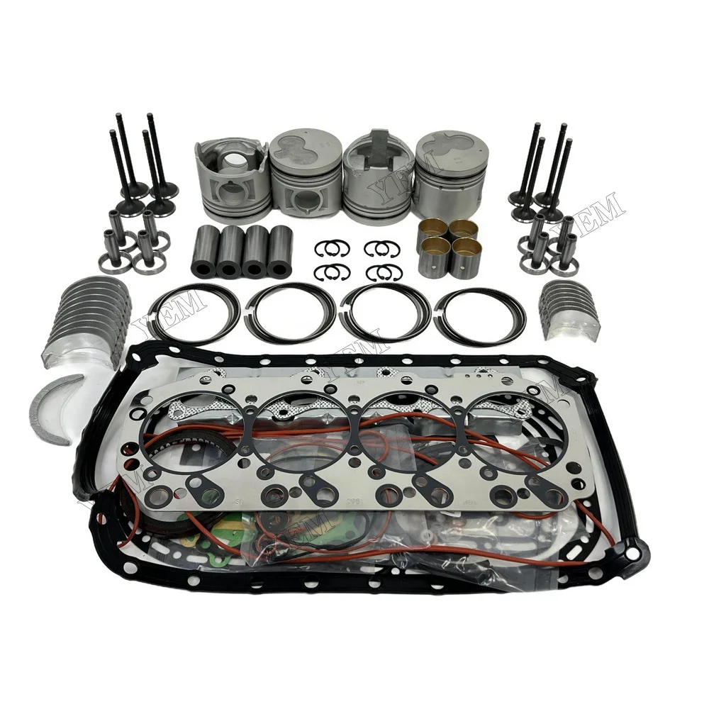 For Isuzu 4JG2 Engine Rebuilding Kit With Full Gasket Set Piston Rings Bearing Valves Engine Parts High Quality