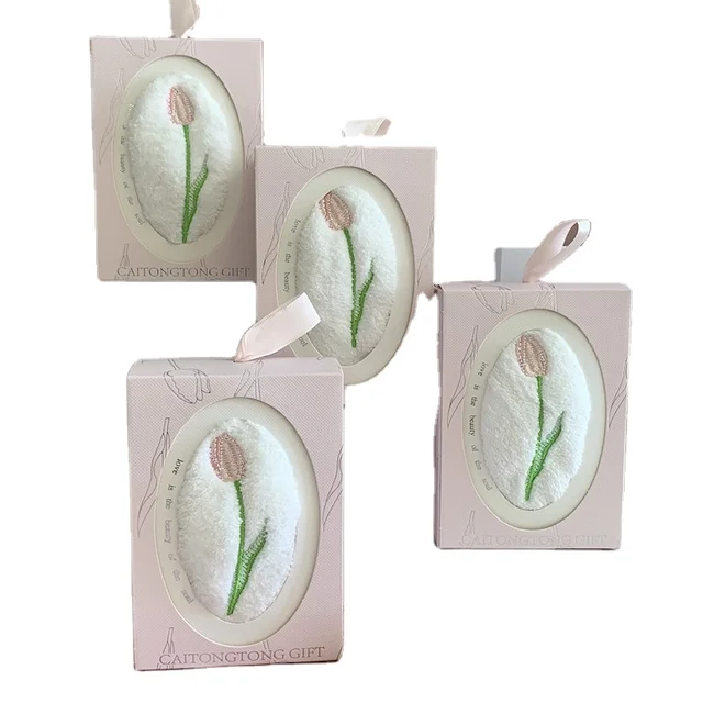 Tulip Towel Gift Box Cute And Playful Gift Box Corporate Event Or Wedding Gift Box Support Wholesale