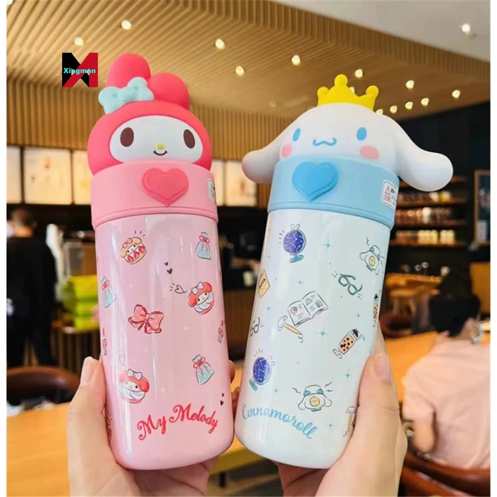 350ml Sanrioed Anime Kuromi Melody Cinnamoroll Thermos Mug Cartoon ...