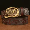 Coffee gold buckle-115cm