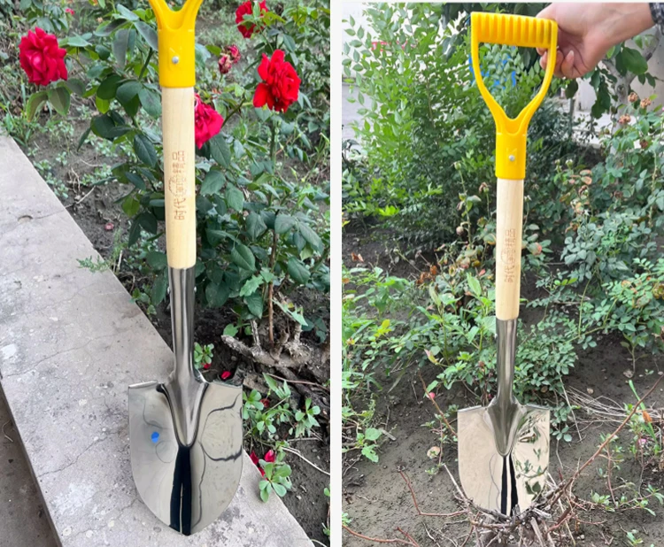 product oemodm  small stainless steel shovel spade with  handle for garden and farm-6