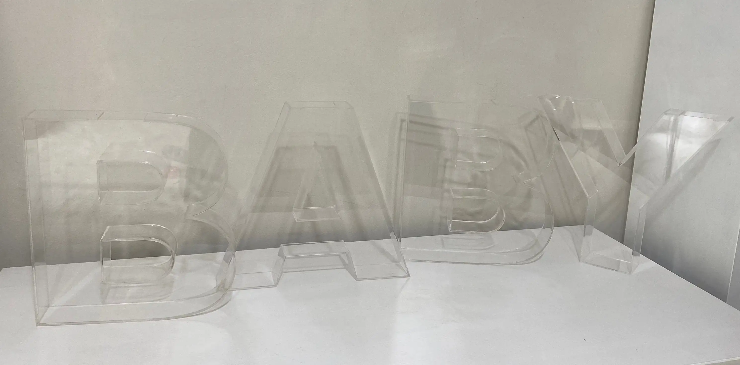 Clear Acrylic Fillable Letters at Rs 90/inch in Mumbai