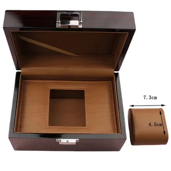 Top quality paint craft solid wood silver lock exquisite hand-crafted high-end watch glasses case