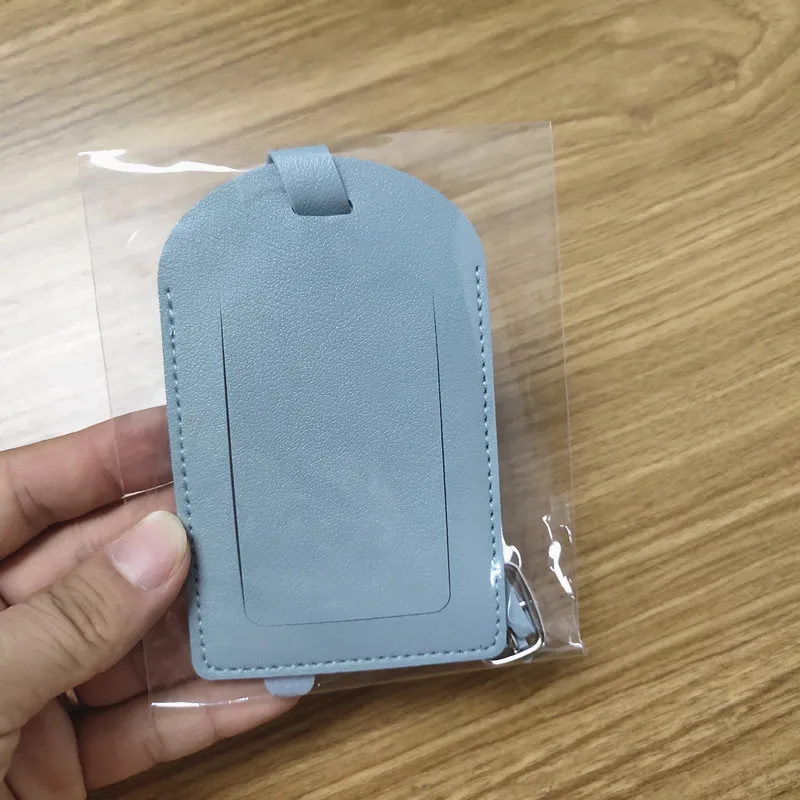 Custom Personalised Genuine Sublimated Pu Leather Luggage Tag Buckle