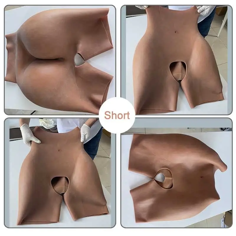 Xxl Size Plus Size Artificial Realistic Silicone 4cm Hips Bum Panty  Push up Panties Soft Bum Shapewear for African Woman