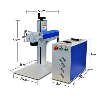 voiern Agent 20w 30w 50w 100w CO2 Fiber Laser Marking Machine Price for Metal and Nonmetal with JPT MAX RAYCUS