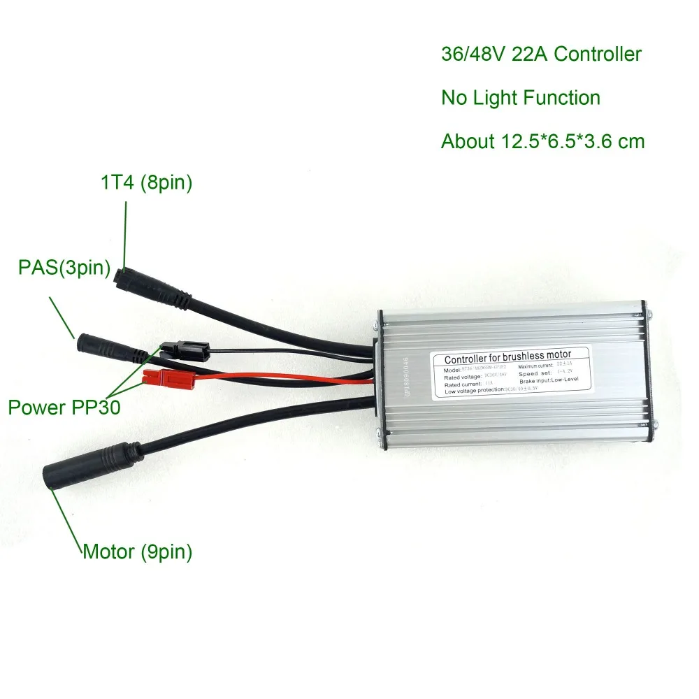 Controller,22A 48V 750W Kt Controller Sm Mit Licht 36aterproof