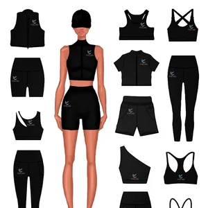 Women's Lightweight Sustainable Yoga Sets-New Product Ideas Solid Pattern Elastic Waist Yoga Pants and Leggings