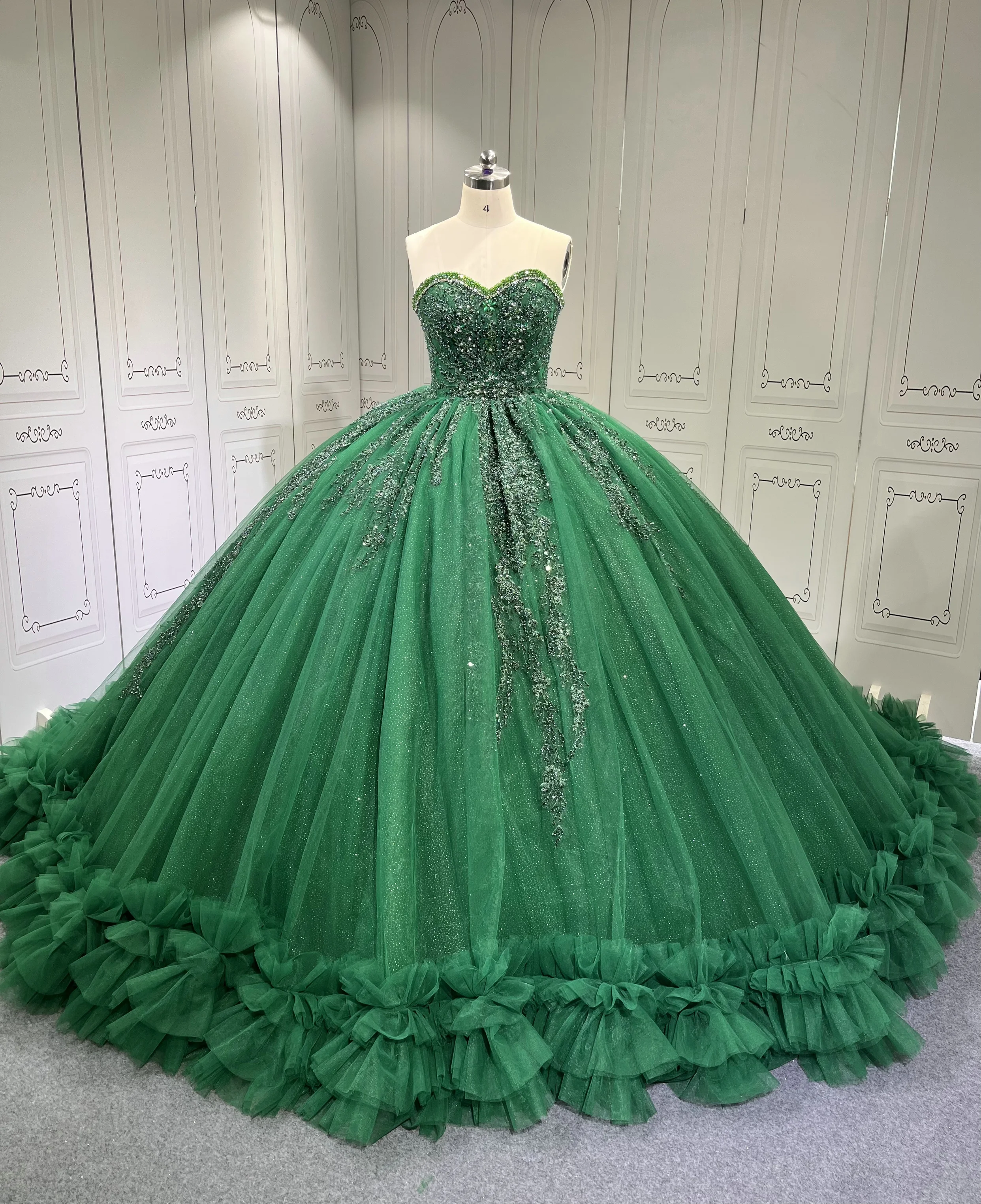 quince green dress KELLIE Corset Dress - Formal Dresses main image 0