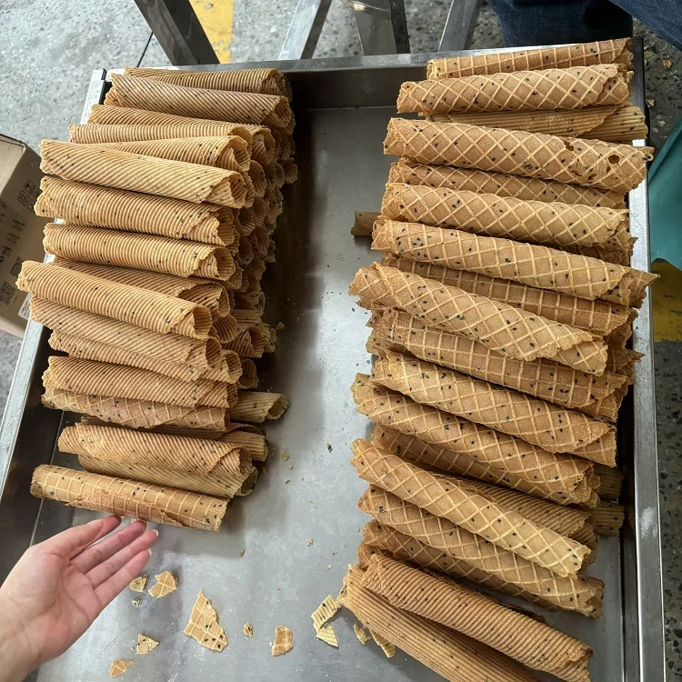 Semprong-waffel-keks-maschine Russische Trubochki-maschine Mit Einstellbarer Größe Und Dicke Waffelröhrchen-maschine
