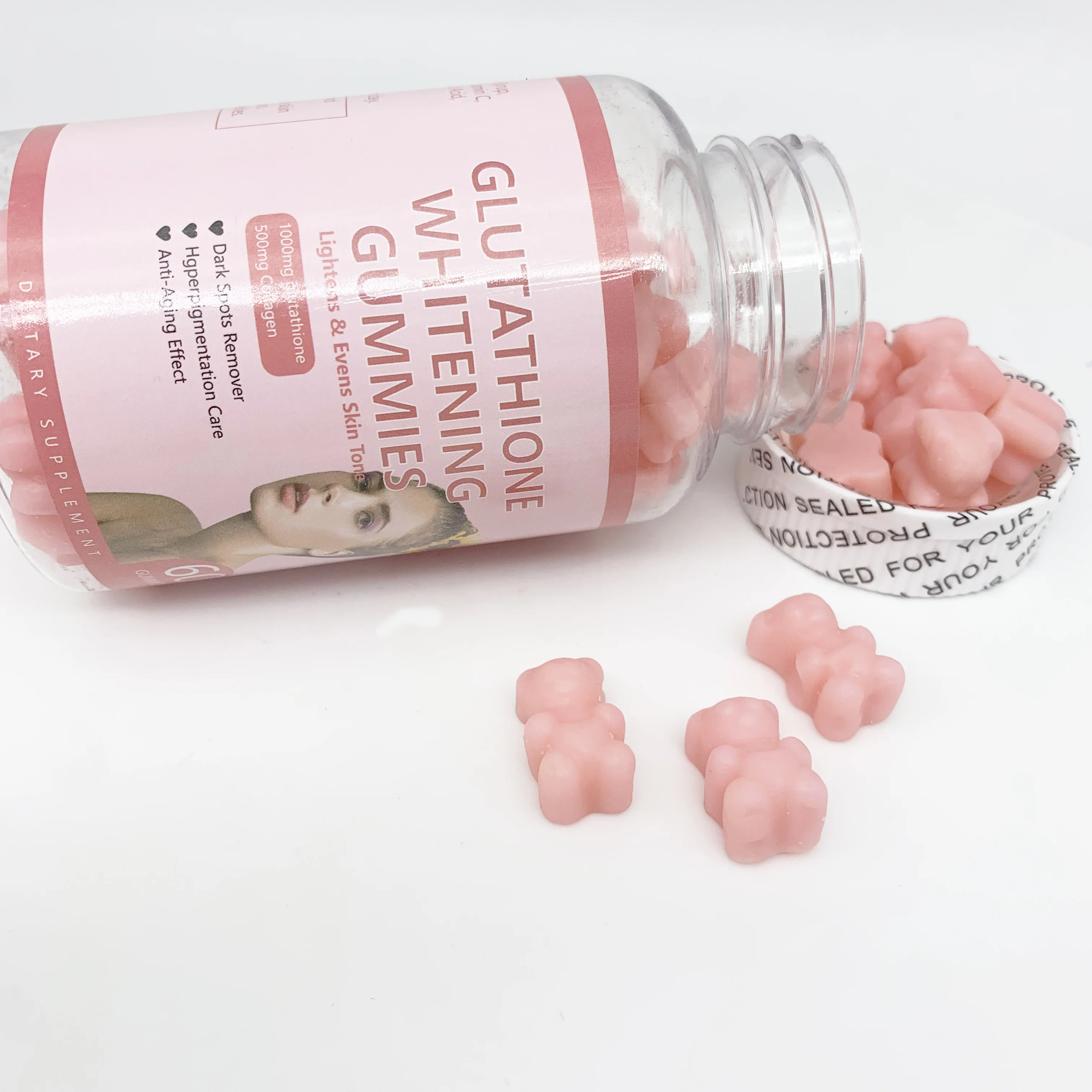 OEM Best Beauty Skin Whitening & Brightening Gummies with Glutathione for Adults 60 Count 2 Daily