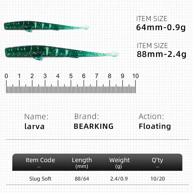 Bearking lure 64mm 88mm soft bait