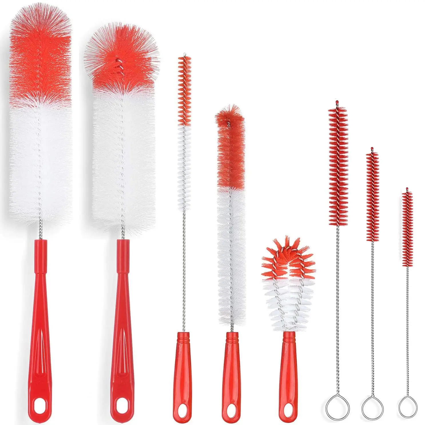 Bottle Brush 5 Pack Cleaner Set - Straw Cleaning Brush & Long Water Bottle  Scrub Brushes for Washing Baby Bottles, Tumblers, Pipes, Kitchen & Beer