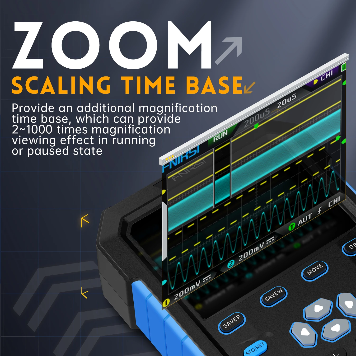 Fnirsi New Dpox180h 180mhz3db 2in1function Signal Generator Fluorescence Display Zoom Handheld Dual Channel Digital Oscilloscope