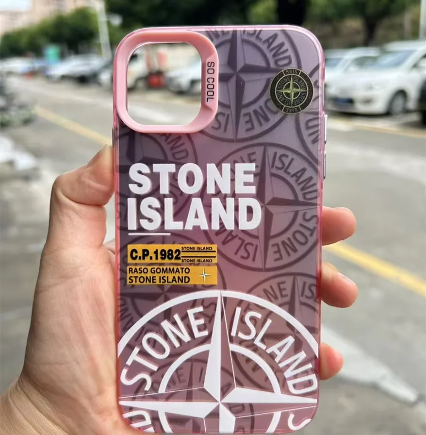Coque Apple Stones – Motifs Colorés, Compatible IPhone 13/14/15/16, Silicone
