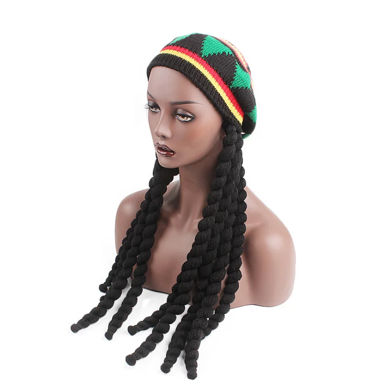 Bandeau personnalisé USA Rasta style jamaïcain chapeau rasta dreadlocks  bandeau