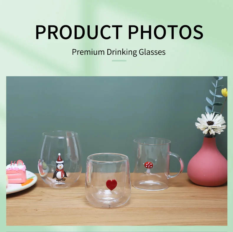 High-value creativity ingenious minimalist design transparent crystal simple design milk glass cup water glass details