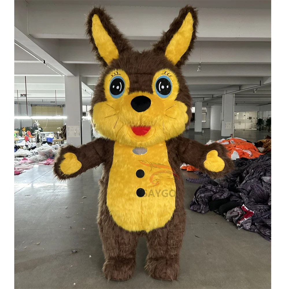 Hoooot Sale  Inflatable Red Rabbit Mascot Costume 2m/2.6m Inflatable Bunny Suit for Adults Enjoyment Parties Easter Events