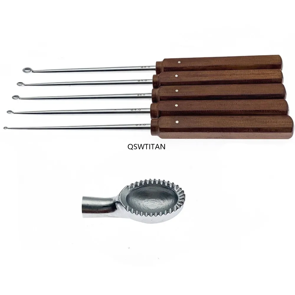 Set Di 6 Curette Halle Per Ossa, Strumenti Ortopedici Con Manico In Fibra, Alta Qualità - 4