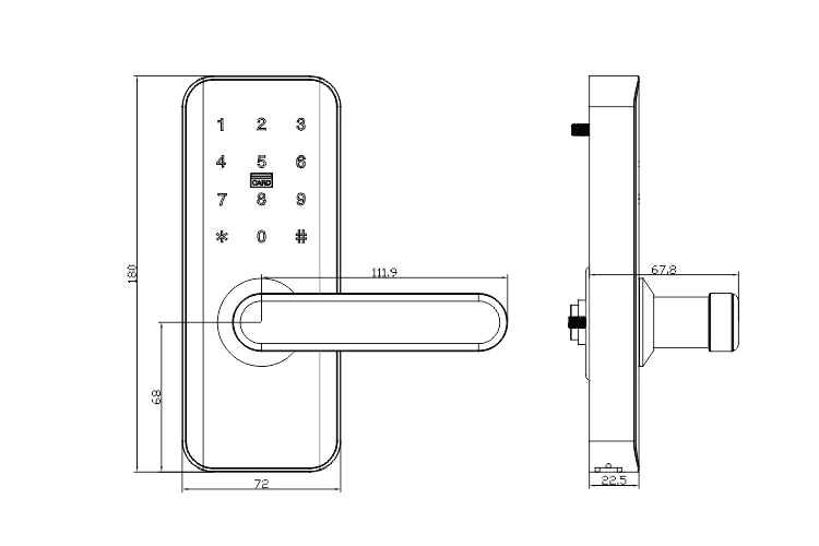 Лидер продаж, Водонепроницаемый дверной смарт-замок с приложением, биометрический замок с отпечатком пальца, дверная ручка, цифровой БЕСКЛЮЧЕВОЙ замок