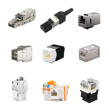 Rj45 Cat5e/cat6/cat6a/cat7 Shielded Modular Female 8 Pin Rj45 Network ...