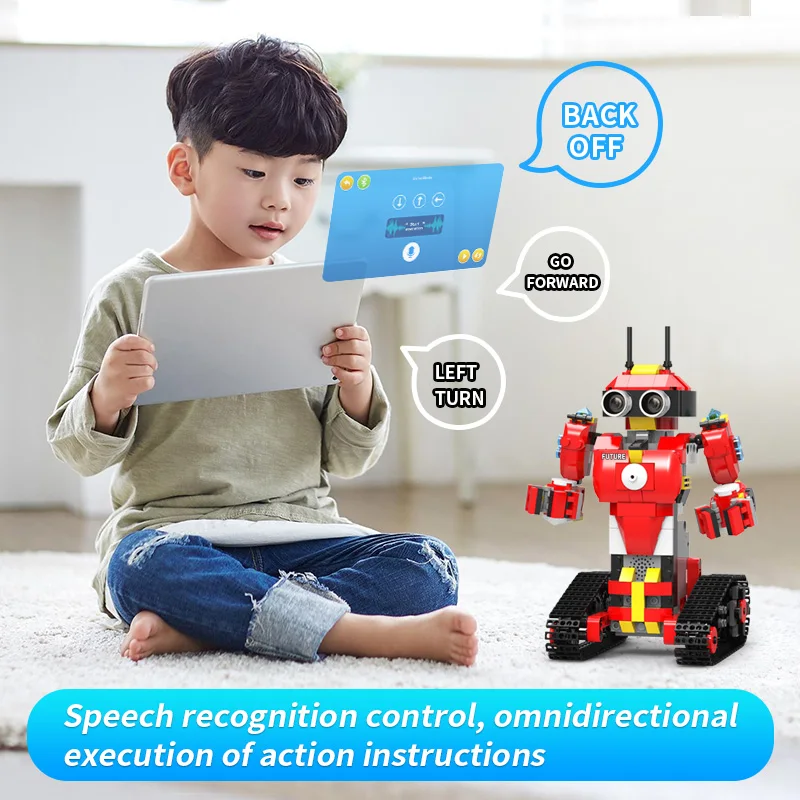 HOSHI Intelligent Program Robot Educational RC Robot Block Set Smart Remote Control Robot Model Building Bricks Toys for Kid