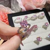 Anello 0797 - diamante rosa - aperto