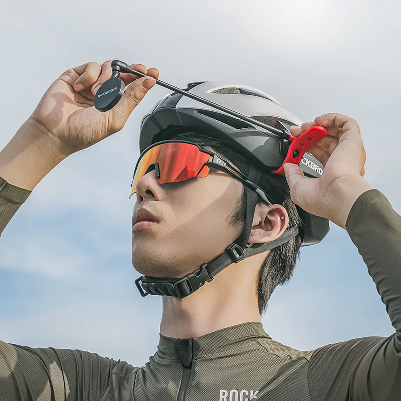 ROCKBROS Bestseller Neues Design Gnstiger Fahrradhelm Rckspiegel  Fahrrad-Reithelm Mini-Reflektor Planspiegel