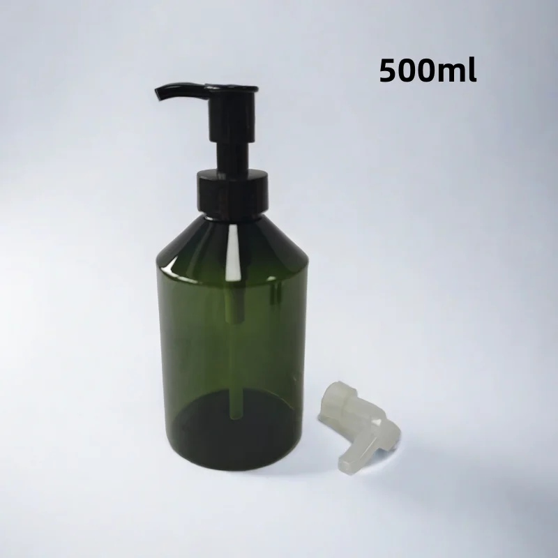 Custom Luxury 500ml PET Plastic Pump Bottle Shampoo Shower Gel Body Wash Bottle