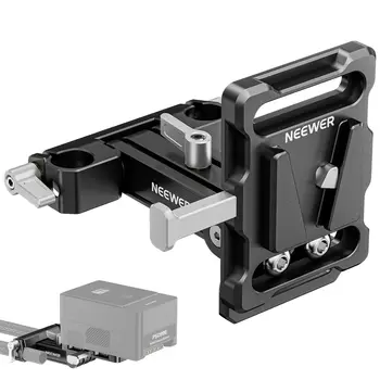 NEEWER PS007 V Mount V Lock Battery Mounting Plate Foldable L Shaped V Lock Battery Plate with Quick Release Button