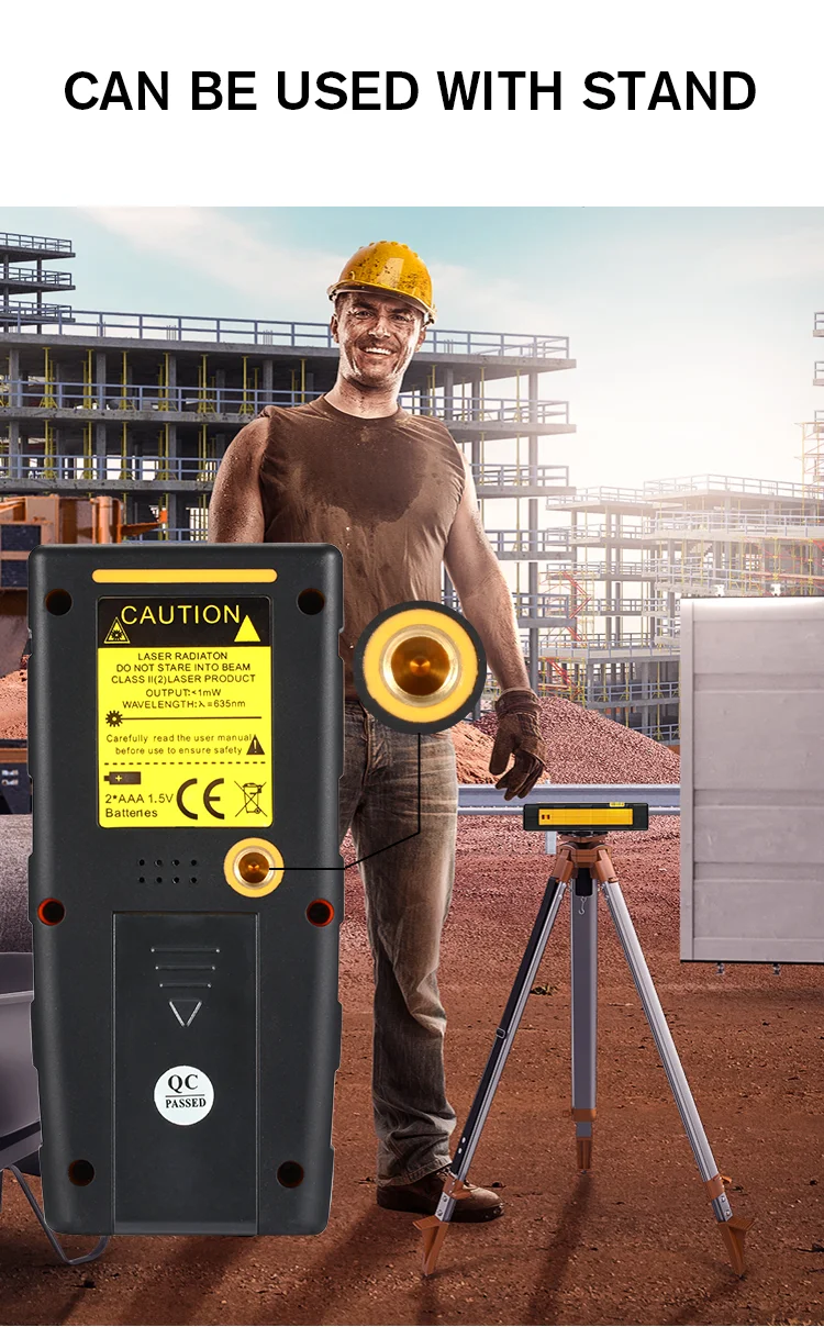 Laser Rangefinder Cp80s Digital Laser Distance Meter 80m Battery