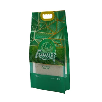 Plastic Vacuum Factory 5KG 10KG PET Rice Bag Package Bag With Handle Top