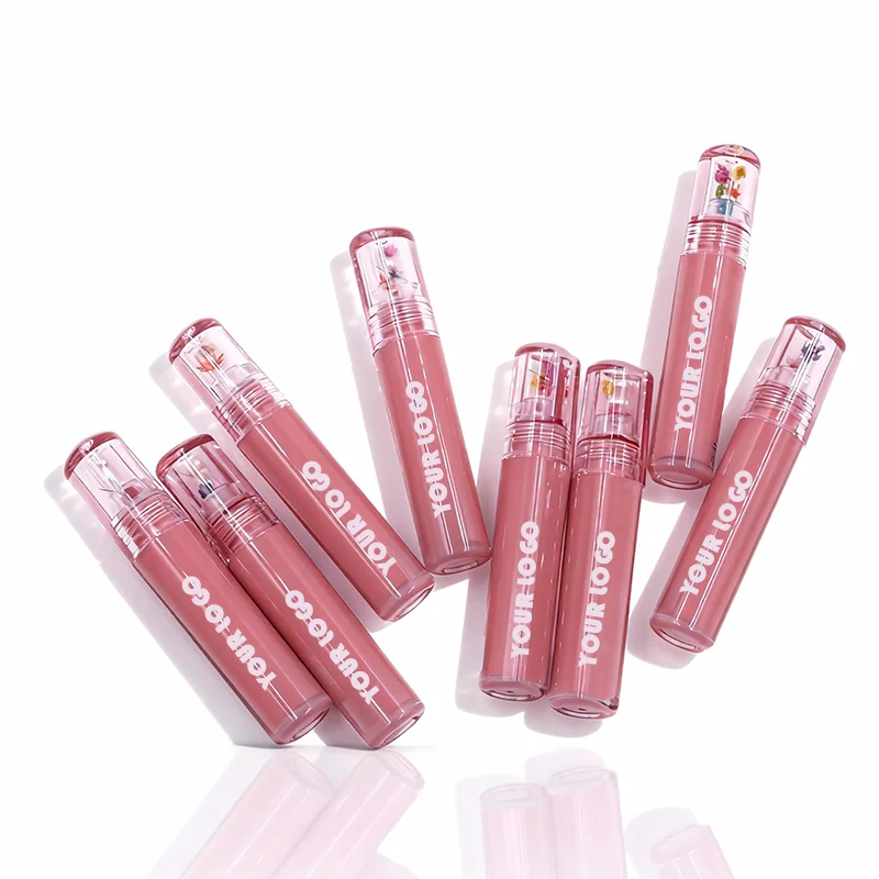 product hot popular color new design clear flowers lip gloss multi functional lip tint glossy liquid lip gloss-5