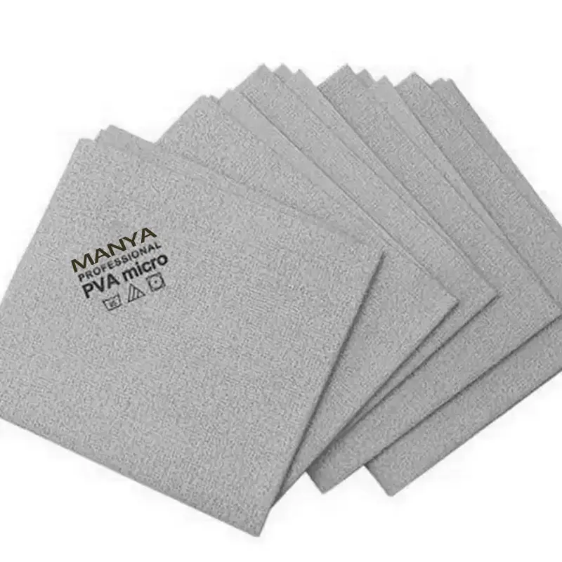 New Style Super Absorbent Grey Pva Microfiber Cleaning Cloth