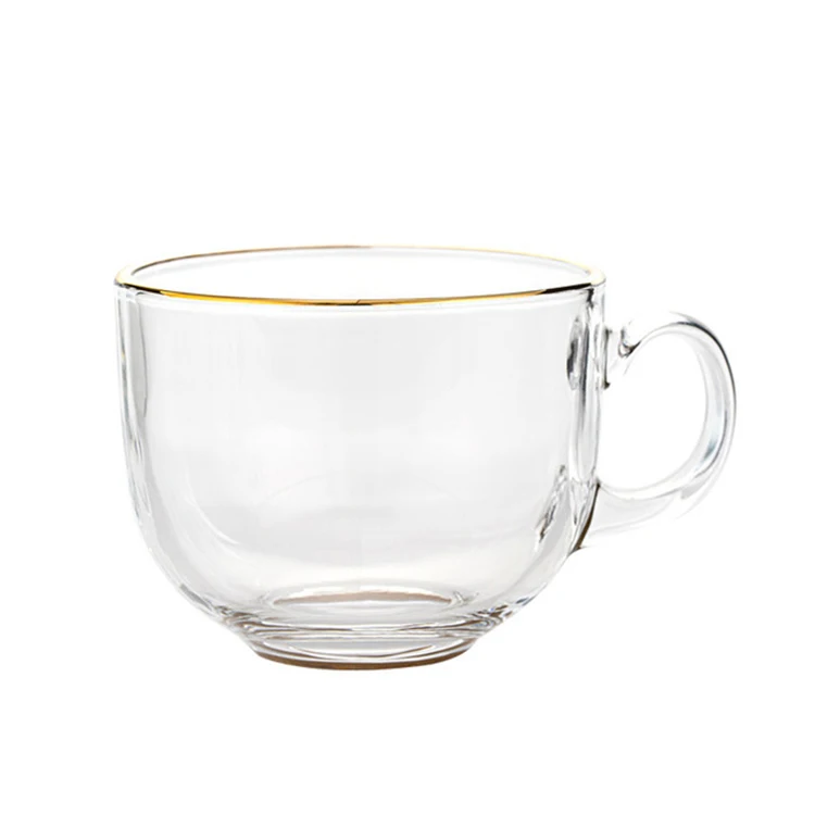 1pc Breakfast Glass Cup With Spoon And Lid