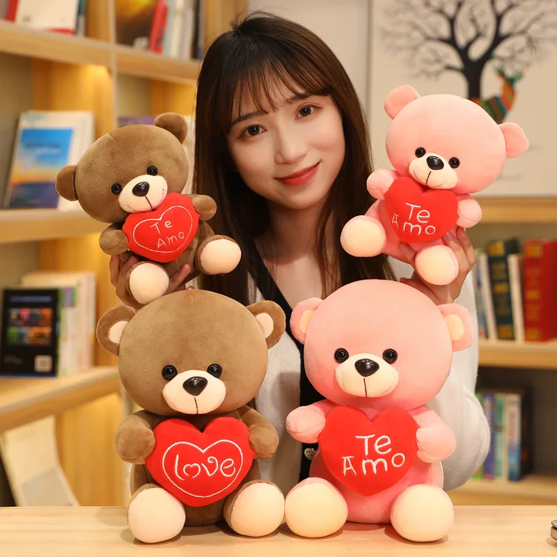 Teddy Bear Wholesale Plush Love Teddy Bear for Valentine Day Gift Toy Soft  Stuffed Plush Bear