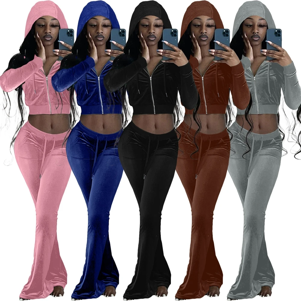 2021 Velvet Tracksuit Clothing Trousers 