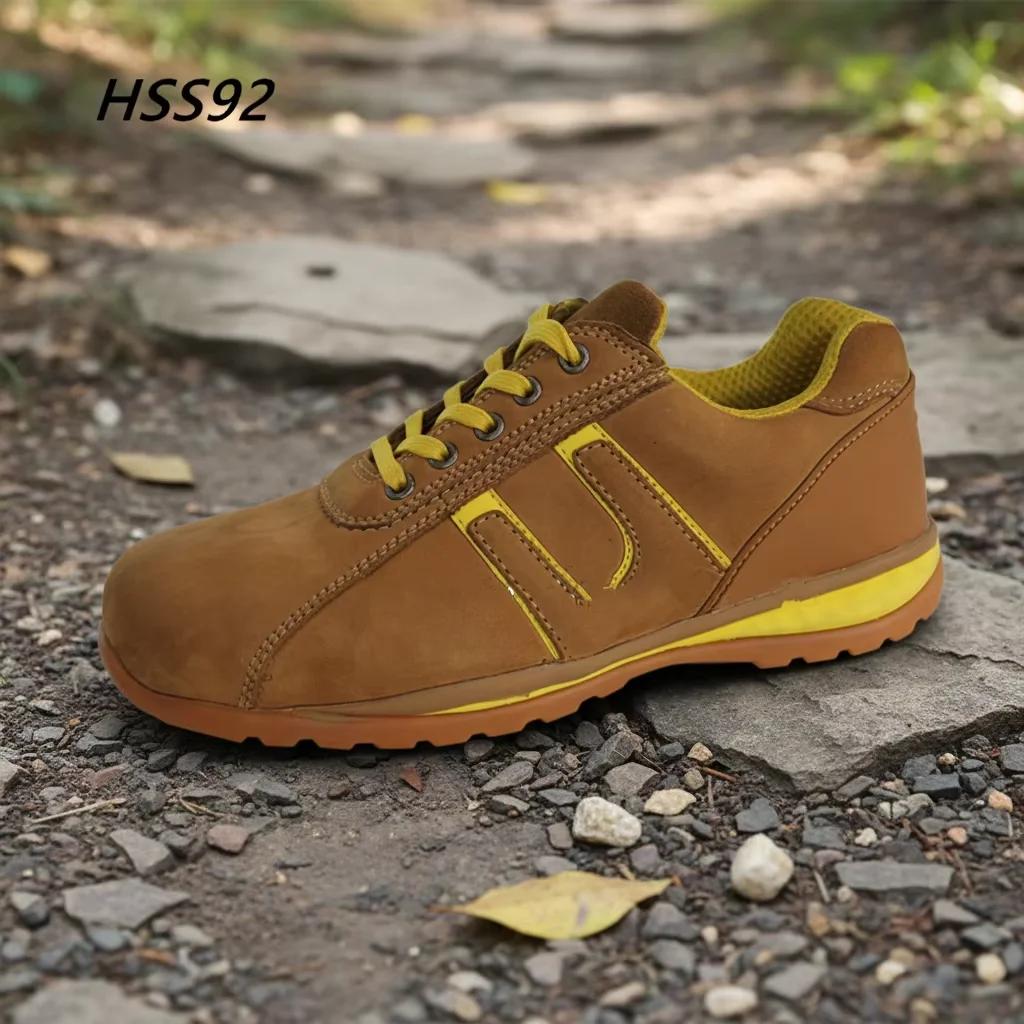 LXG,Mountain Land Natural Suede Leather Coyote Outdoor Safety Shoes Multi-Layer Cushion Sole Security Hiking Boots HSS92