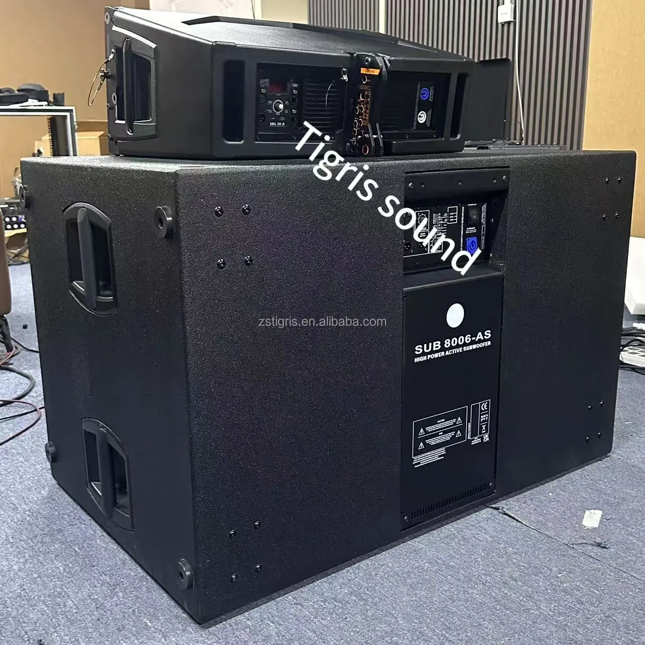 Sub 8006-AS Dual 18 Inch Active Subwoofer Professional Audio Speaker High  Powerful Powered Subwoofers