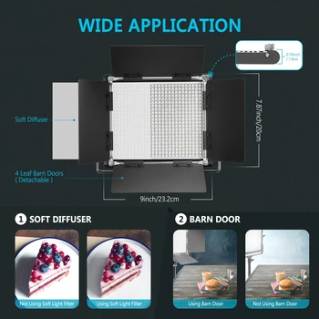 Neewer Upgraded 660 LED Video Light Dimmable Bi-Color LED Panel With LCD Screen for Studio, YouTube Video Shooting Photography detail image