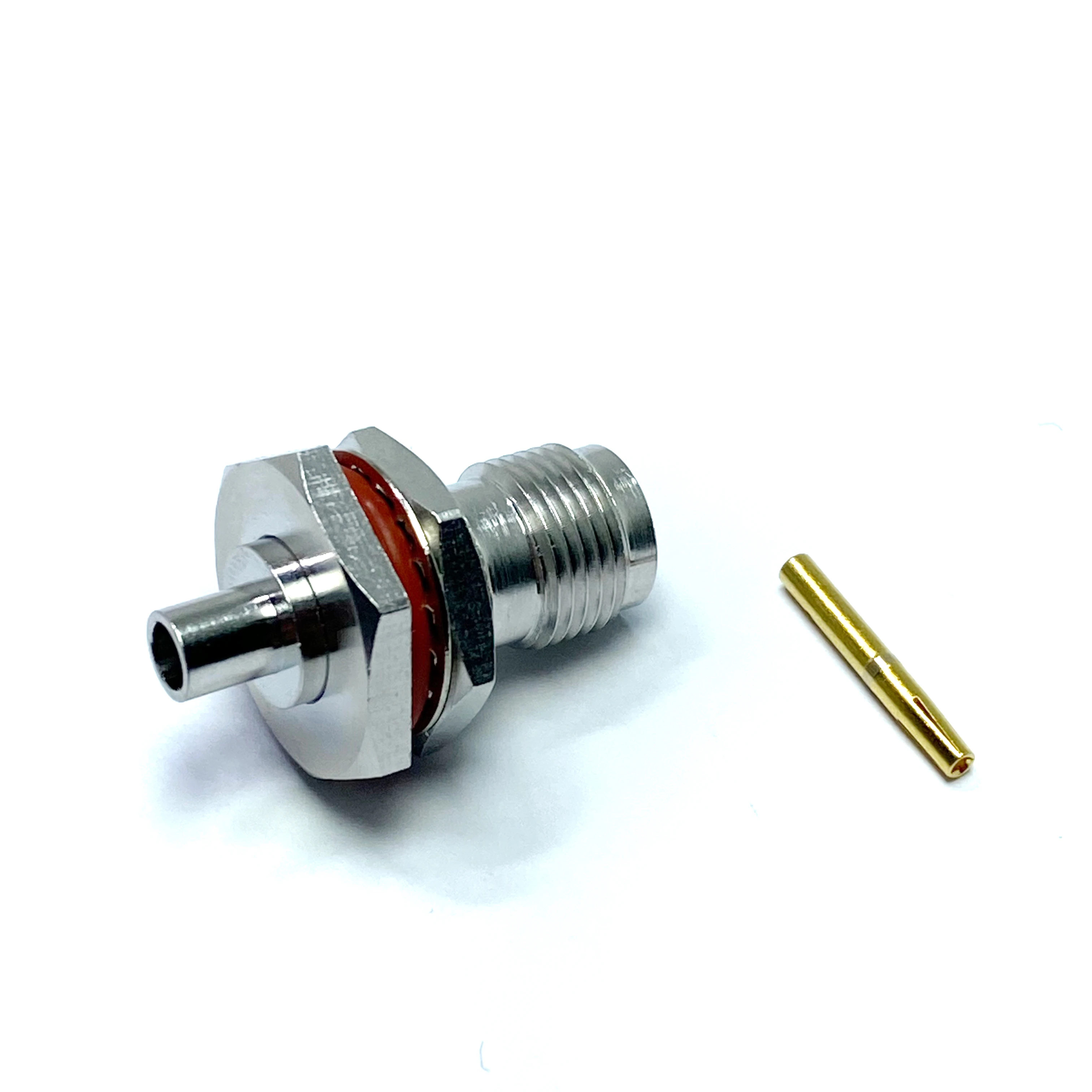 TNC 50ohm waterproof rf coaxial Female Bulkhead High Quality Connector For RG402(.141) Cable details