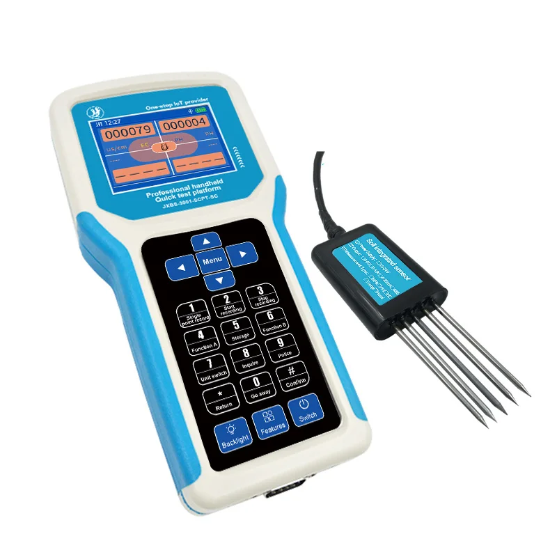 JXCT Soil Sensor 7 in 1 Npk Handheld Analyzer Soil High Speed Measurement PH Temperature and Moisture EC Npk Testers