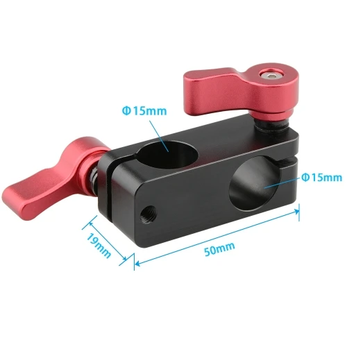 Custom 90 Degree Right Angle Rotate 15mm Rail Rod Clamp for Dslr Rig Support Camera Accessories