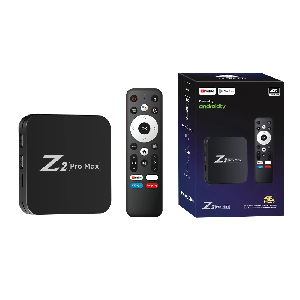 New Z2 PRO MAX Android 10 TV Box Allwinner H616 2GB 16GB  BT Voice Remote 5G WiFi IPTV Middleware Receiver Updated Z1 TV BOX