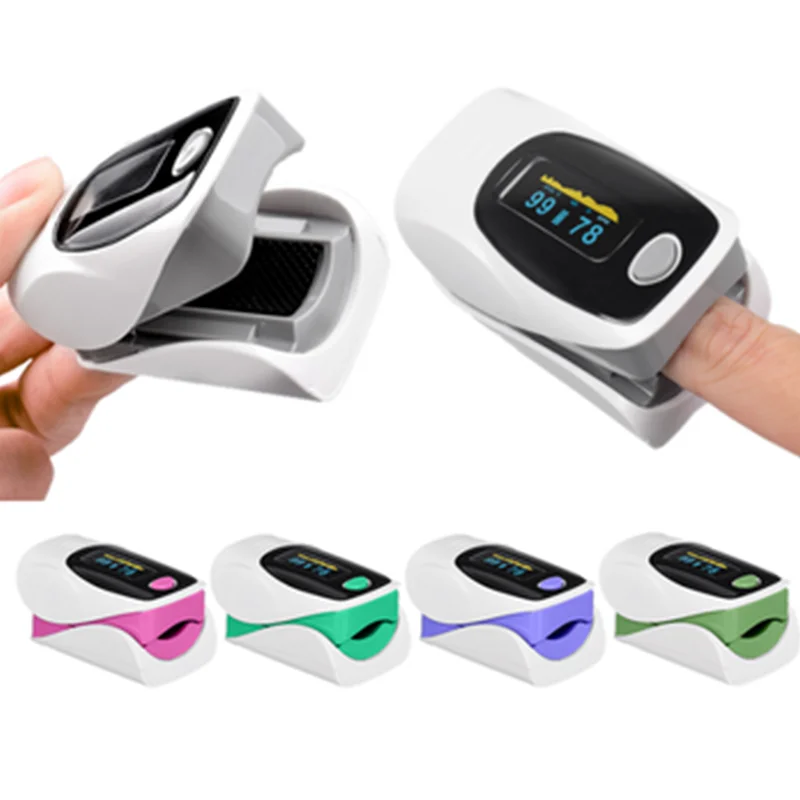 CE certified finger clip oximeter with the best fingertip pulse oximeter with two-color OLED screen