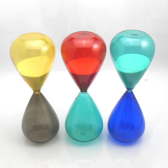 Hand Blown Glass Bubbles Colored Hourglass for Wedding Souvenirs