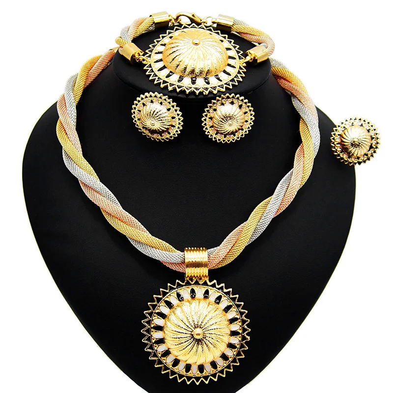 Zhuerrui New Design 24k Italian Gold Plated Women Jewelry