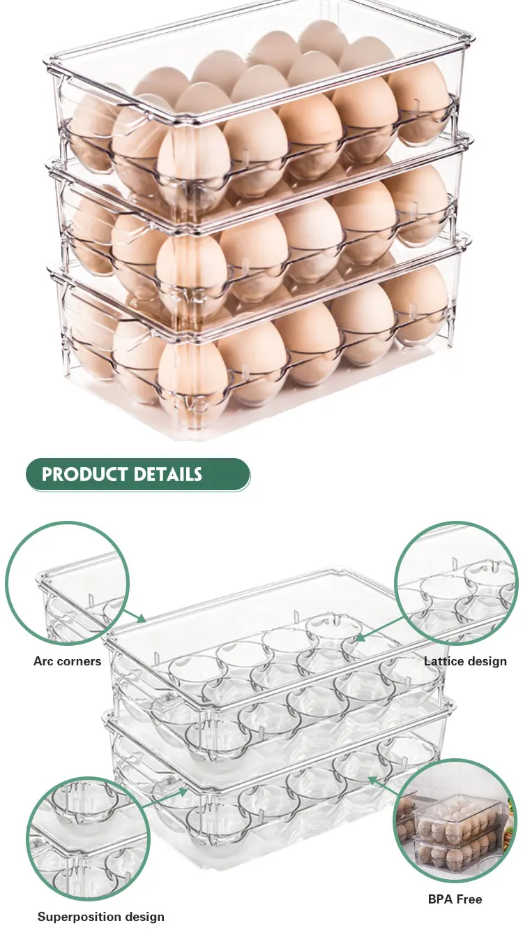 Oem China Wholesale Kitchen Storage Box Plastic 15 Grid Egg Holder ...