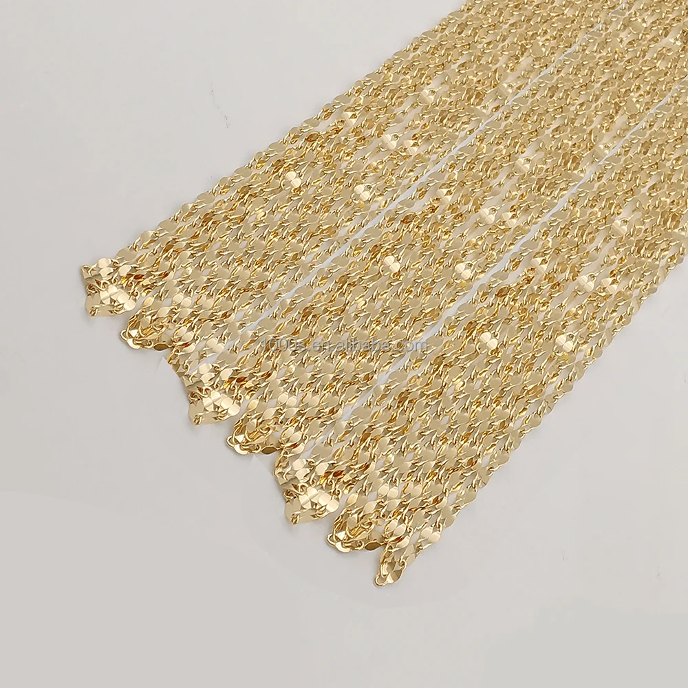 Lip Chain Jewelry Chain Customized Fine Jewelry Wholesale Gold Factory