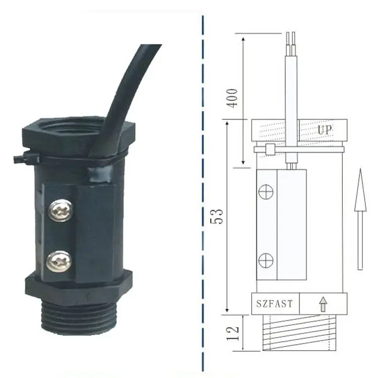 Supply air / Liquid Flow Switch HVAC System Water Flow Control Switch For Boilers & Chillers
